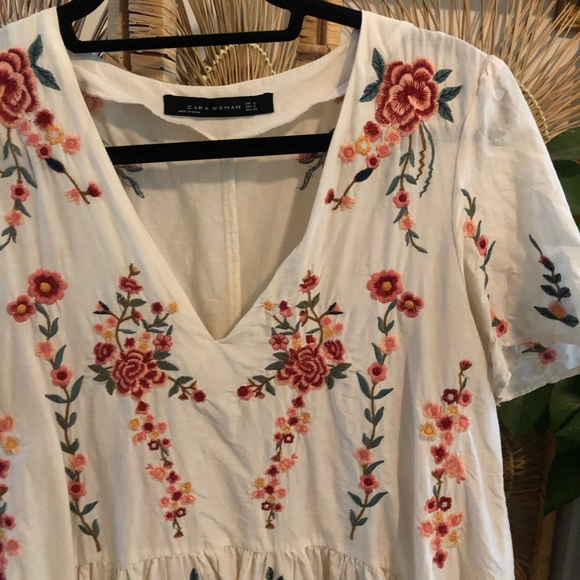 Zara embroidered tunic / mini dress - small - Picture 3 of 5